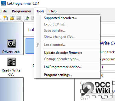 Tools> Update Decoder Firmware
